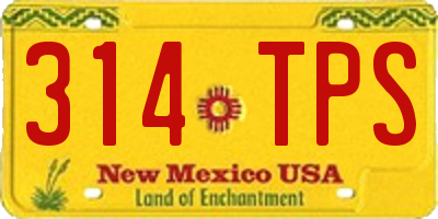 NM license plate 314TPS