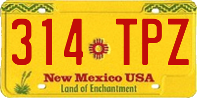 NM license plate 314TPZ