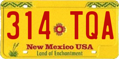 NM license plate 314TQA