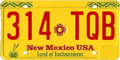 NM license plate 314TQB
