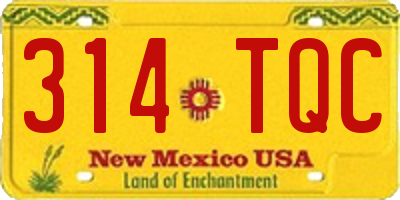 NM license plate 314TQC