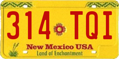 NM license plate 314TQI