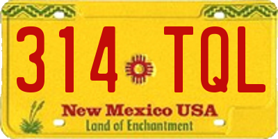 NM license plate 314TQL