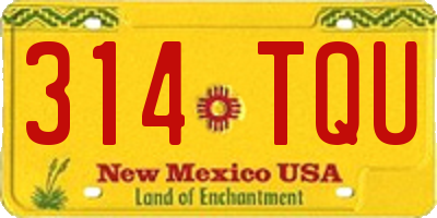 NM license plate 314TQU