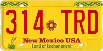 NM license plate 314TRD