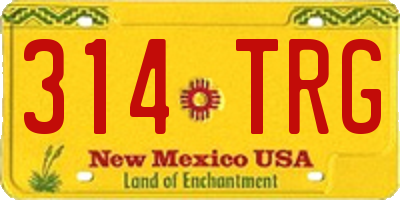 NM license plate 314TRG