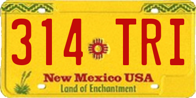 NM license plate 314TRI