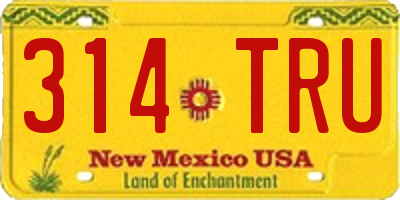NM license plate 314TRU