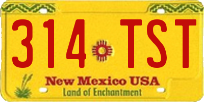 NM license plate 314TST