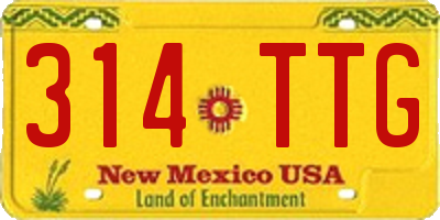 NM license plate 314TTG