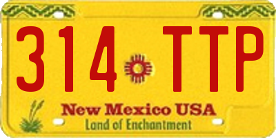 NM license plate 314TTP