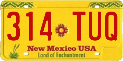 NM license plate 314TUQ