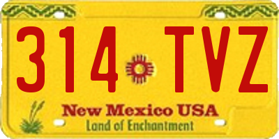 NM license plate 314TVZ