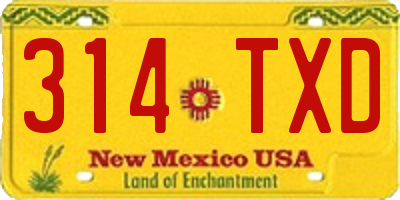 NM license plate 314TXD