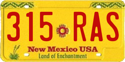 NM license plate 315RAS