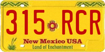 NM license plate 315RCR