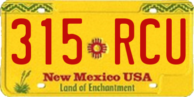 NM license plate 315RCU