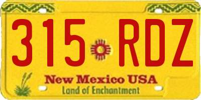 NM license plate 315RDZ