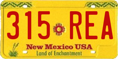 NM license plate 315REA