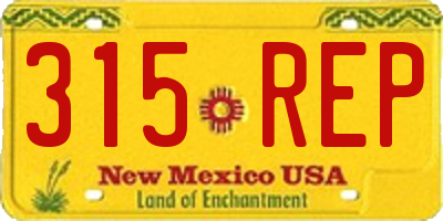 NM license plate 315REP