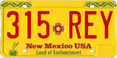 NM license plate 315REY