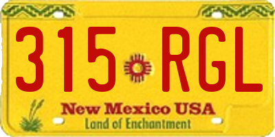 NM license plate 315RGL
