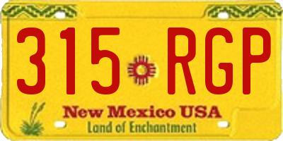 NM license plate 315RGP