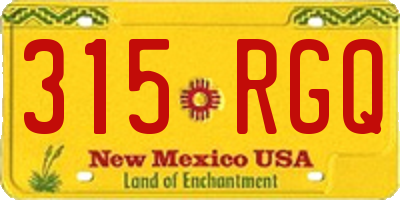 NM license plate 315RGQ