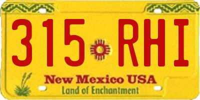 NM license plate 315RHI