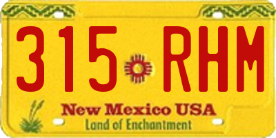 NM license plate 315RHM