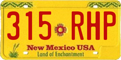 NM license plate 315RHP