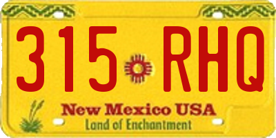 NM license plate 315RHQ