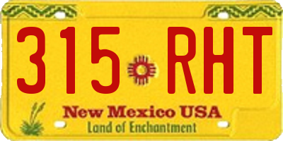 NM license plate 315RHT