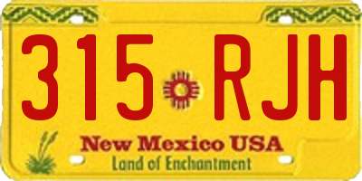 NM license plate 315RJH