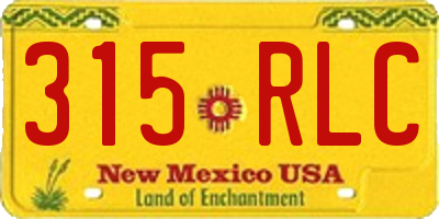 NM license plate 315RLC