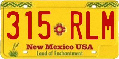 NM license plate 315RLM