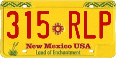 NM license plate 315RLP