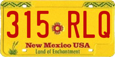 NM license plate 315RLQ