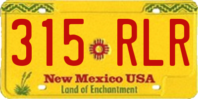 NM license plate 315RLR
