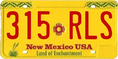 NM license plate 315RLS