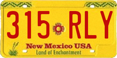NM license plate 315RLY