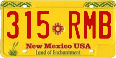 NM license plate 315RMB