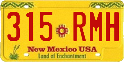 NM license plate 315RMH