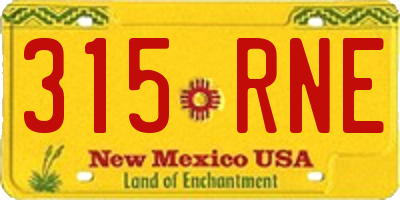 NM license plate 315RNE