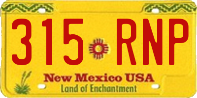 NM license plate 315RNP