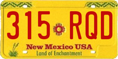 NM license plate 315RQD