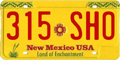 NM license plate 315SHO