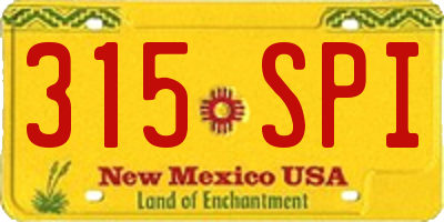 NM license plate 315SPI