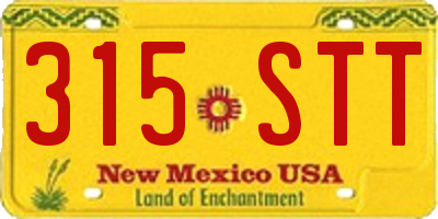 NM license plate 315STT