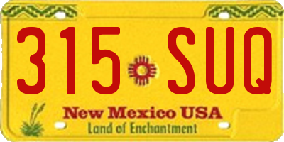 NM license plate 315SUQ